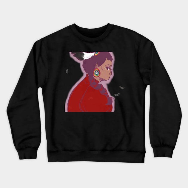 Resilient in Red Crewneck Sweatshirt by Cherry B Designs